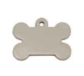 Chunky Chrome Small Bone Designer Dog Tag
